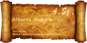 Alberti Szabina névjegykártya