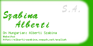 szabina alberti business card